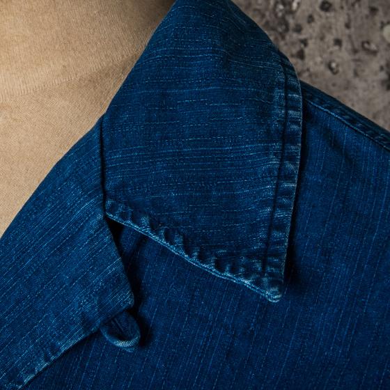 LA CHEMISETTE "CUBA 2 POCHES" - USED INDIGO