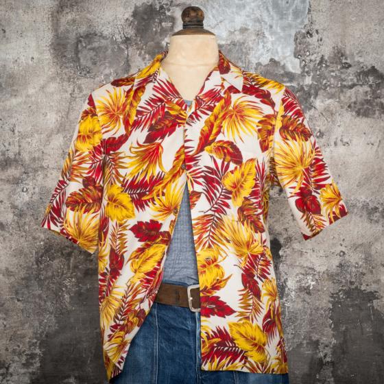 Chemise hawaïenne à manches courtes boutonnées pour homme - Unisexe, Flammes Bleu Sauvage, M Chemise hawaïenne à manches courtes boutonnées pour homme - Unisexe, Flammes Bleu Sauvage, M