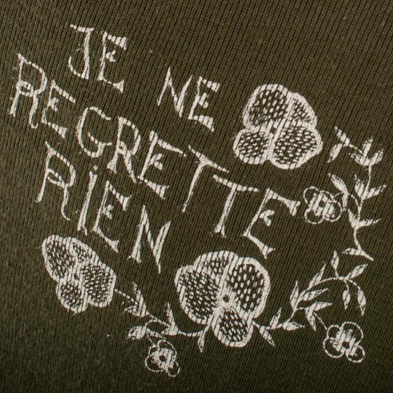 LE TRICOT "JE NE REGRETTE RIEN"