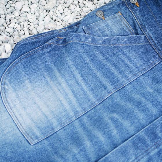 OVERALL FLEURS DE BAGNE - DENIM HEAVY USED 15 OZ