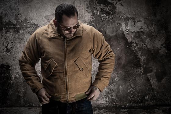 LE BOMBER "70's" EN MOLESKINE