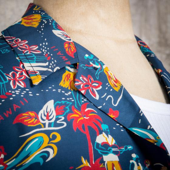 LA CHEMISE HAWAIENNE "HULA GIRL HAWAII"