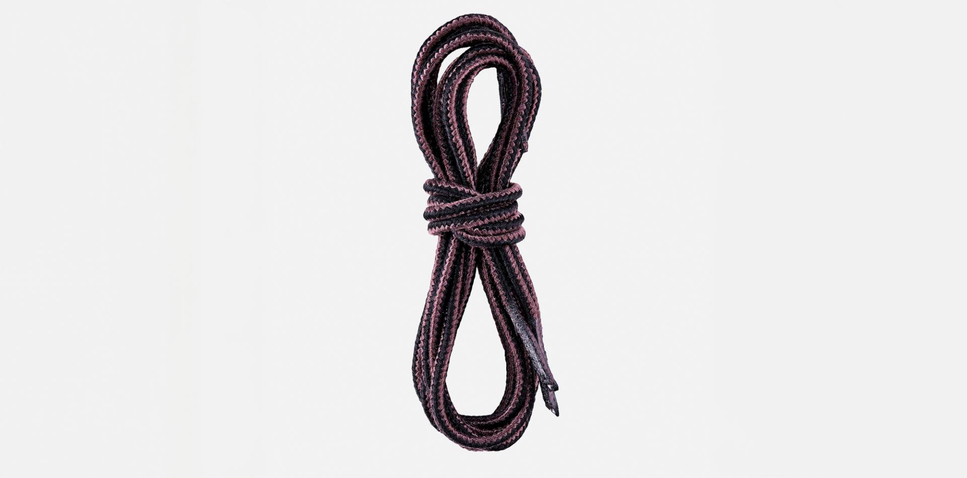 LACETS RONDS NOIRS/MARRON - 122 CM