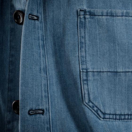 LA VESTE "LE NERVI" - HBT INDIGO STONED