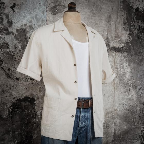 LA CHEMISETTE "CUBA 2 POCHES" - HBT NATUREL