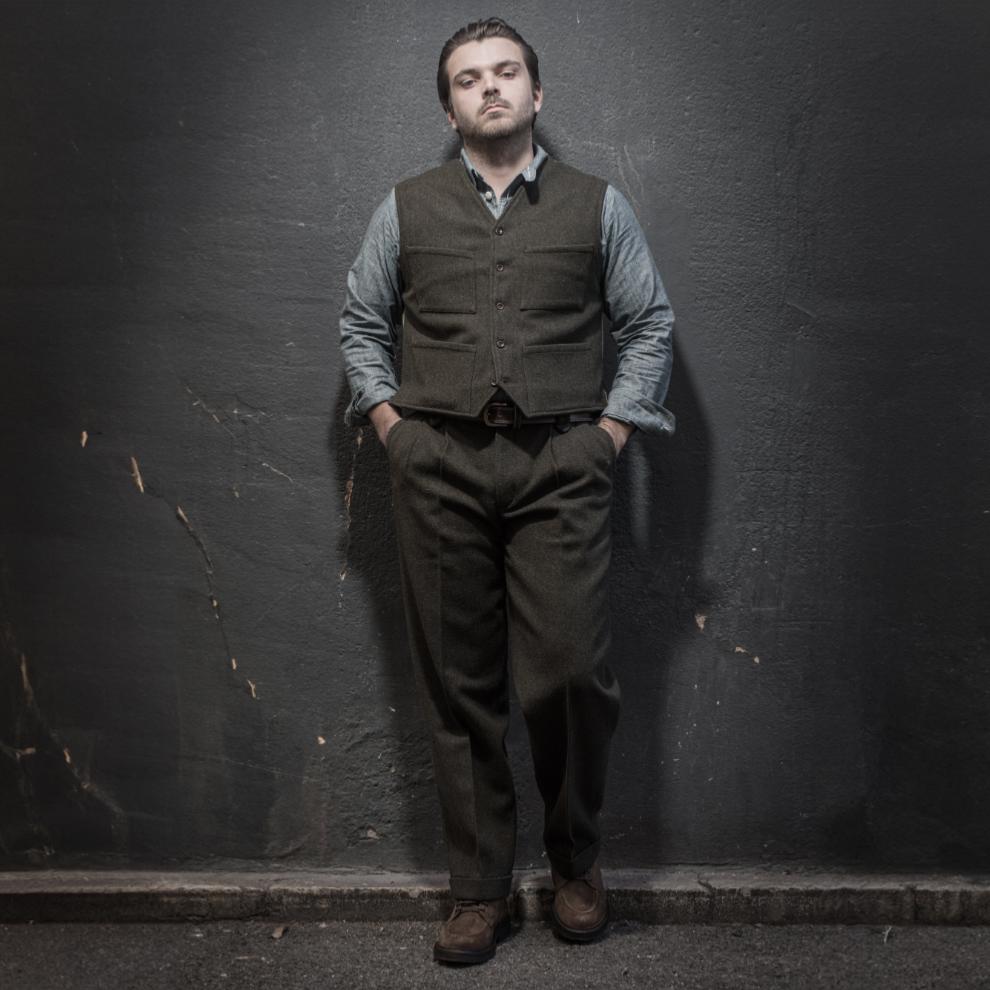 LE PANTALON MILORD - LAINE KAKI