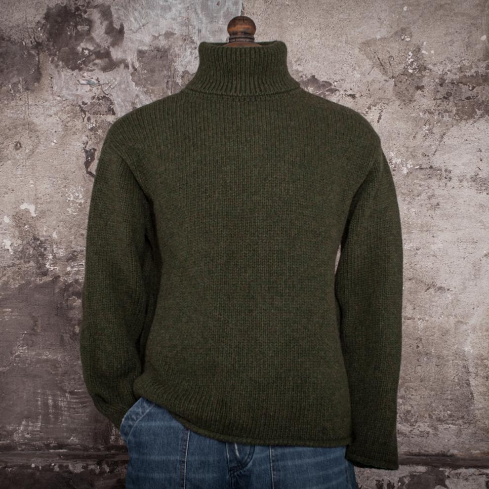 LE PULL "MATAF" COL ROULÉ KAKI