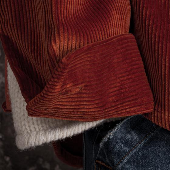 LA SURCHEMISE "BAROUDEUR" VELOURS CINNAMON