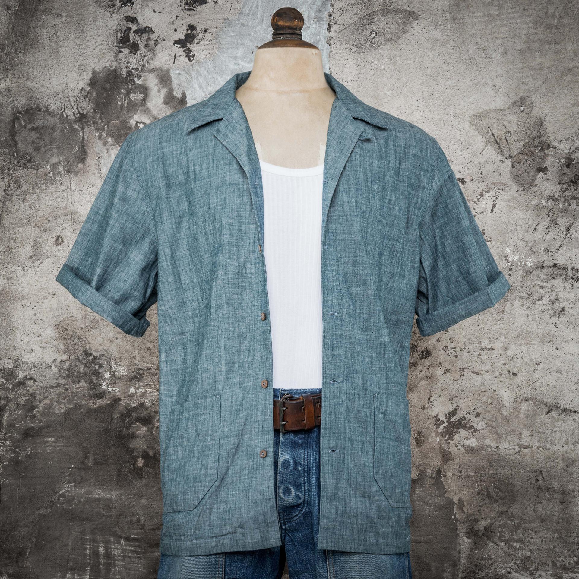 LA CHEMISETTE "CUBA 2 POCHES" - CHAMBRAY