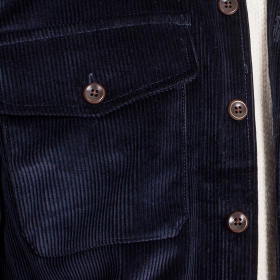 LA SURCHEMISE "BAROUDEUR" VELOURS NAVY