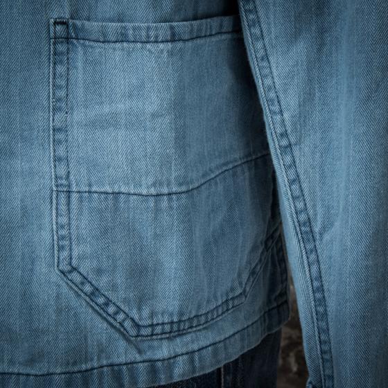 LA VESTE "LE NERVI" - HBT INDIGO STONED