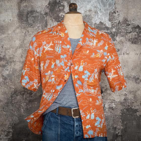 LA CHEMISE HAWAIENNE "HULA GIRL HAWAII"