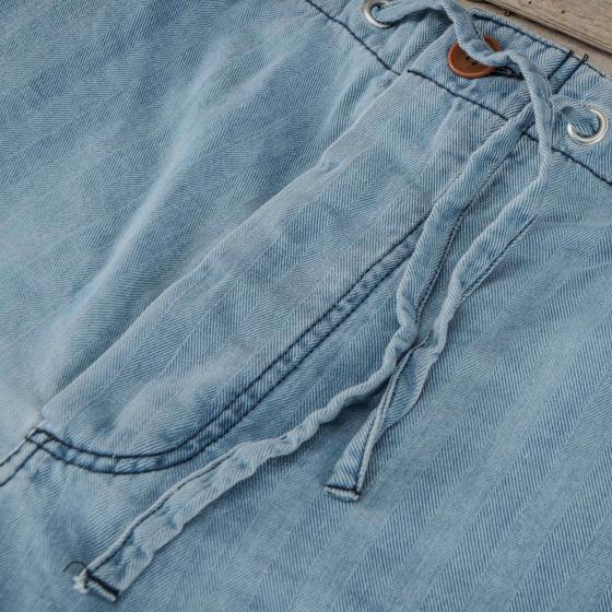LE SHORT "LE NERVI" INDIGO STONED