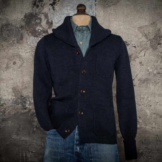 LE CARDIGAN "L'ENFANT DU MALHEUR" NAVY