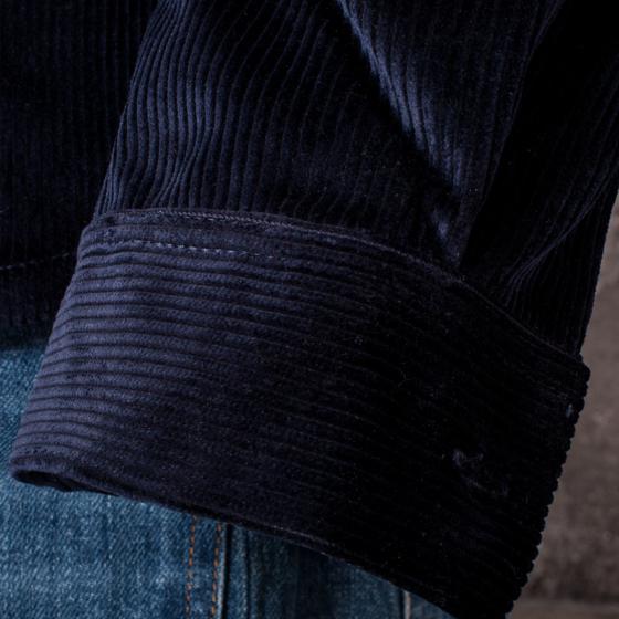 LA SURCHEMISE "BAROUDEUR" VELOURS NAVY