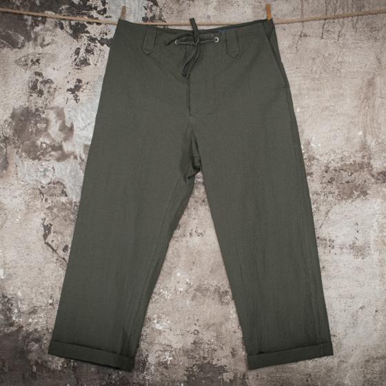LE PANTALON "LE NERVI� SEERSUCKER KAKI