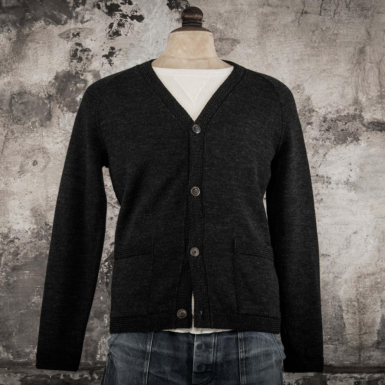 LE CARDIGAN "P'TIT LOUIS" ANTHRACITE