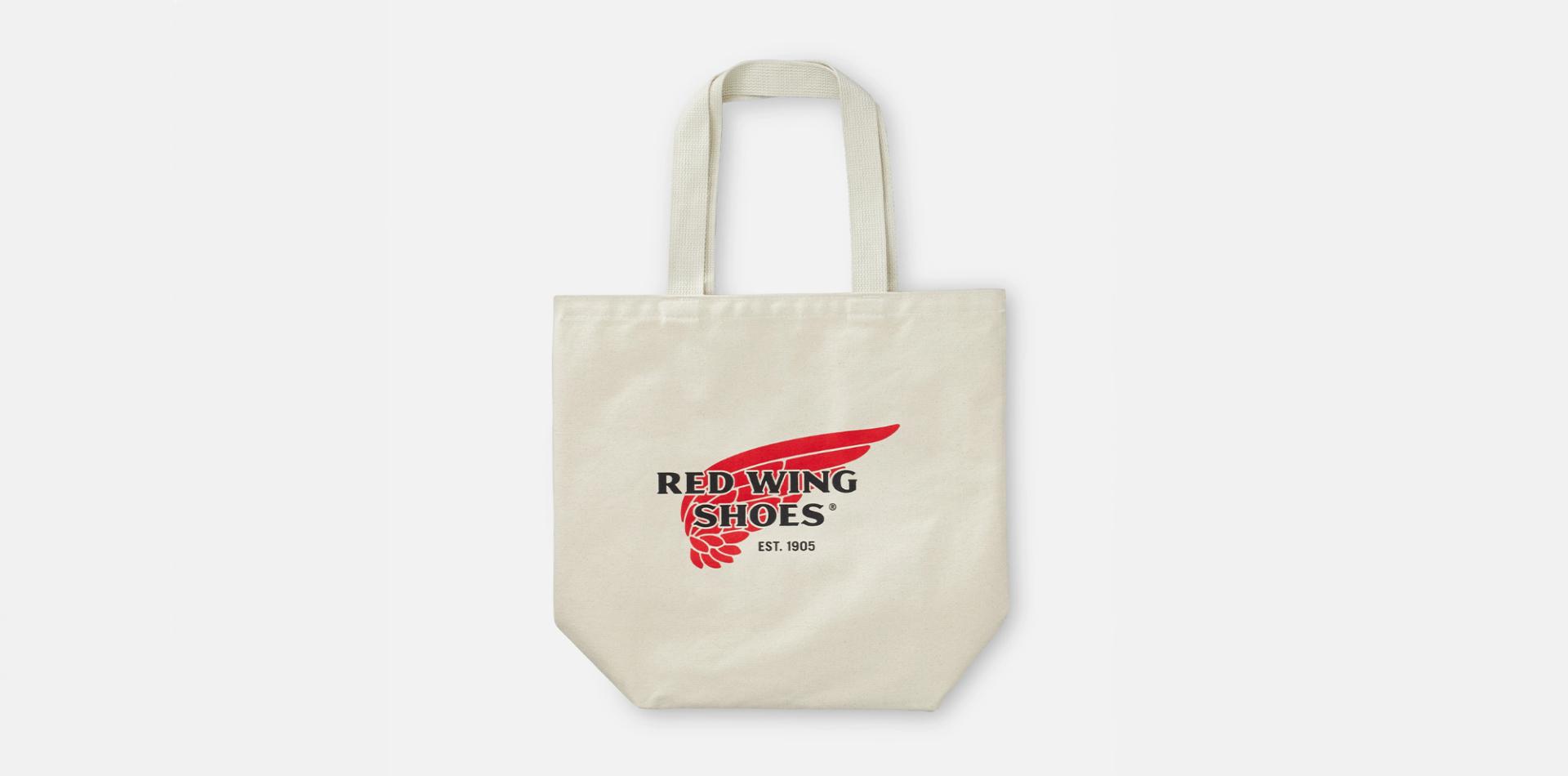 RED WING LOGO TOTE BAG - NATURAL
