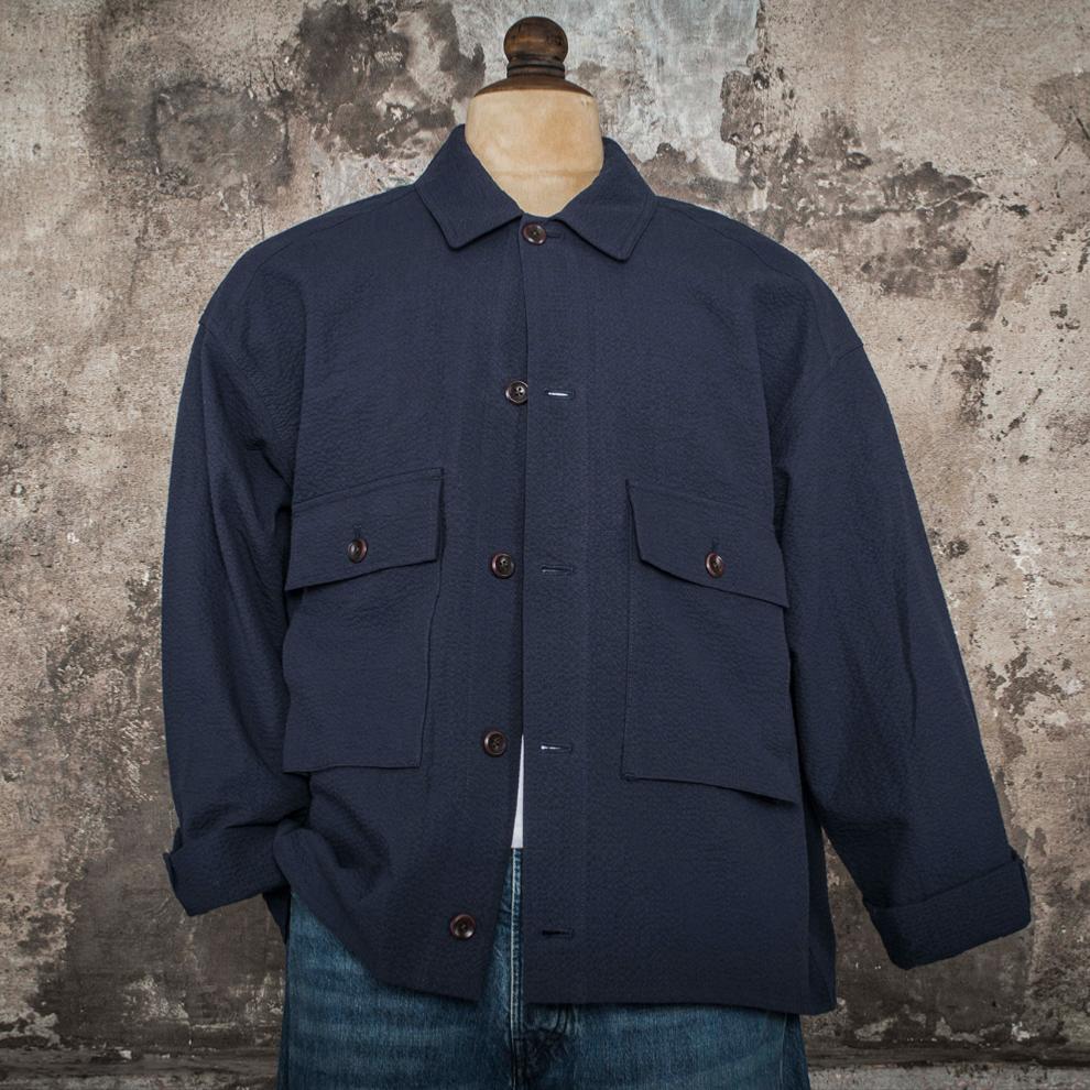 LA CHEMISE CARGO "SEERSUCKER“ NAVY