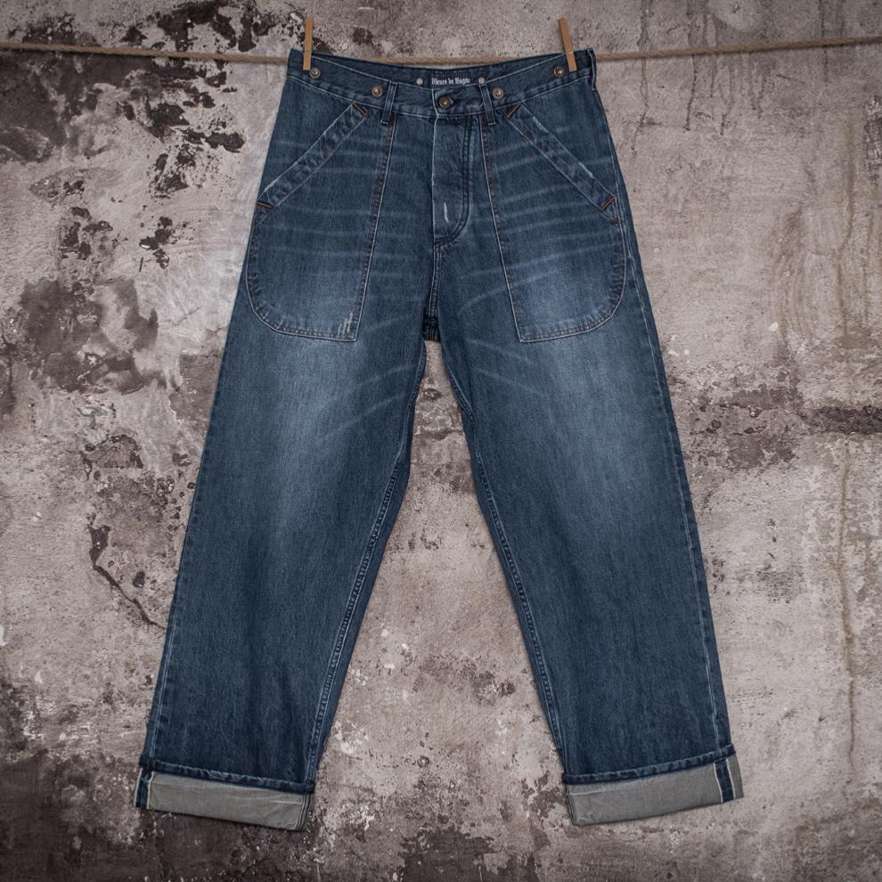 LE DENIM CARGO SELVEDGE "HEAVY USED"