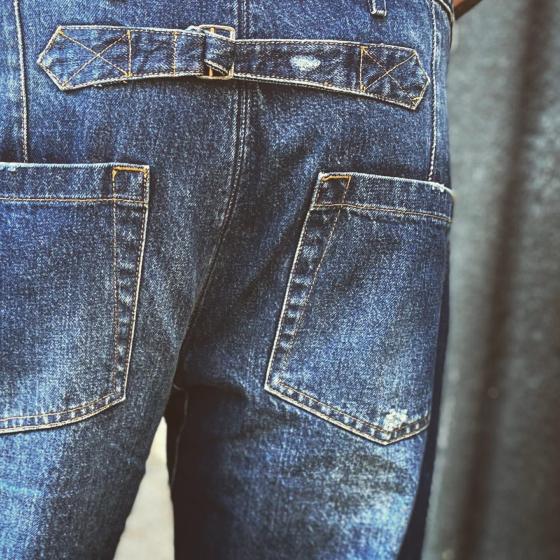 LE DENIM CARGO SELVEDGE "HEAVY USED"