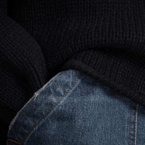 LE PULL "MATAF" COL ROULÉ BLACK
