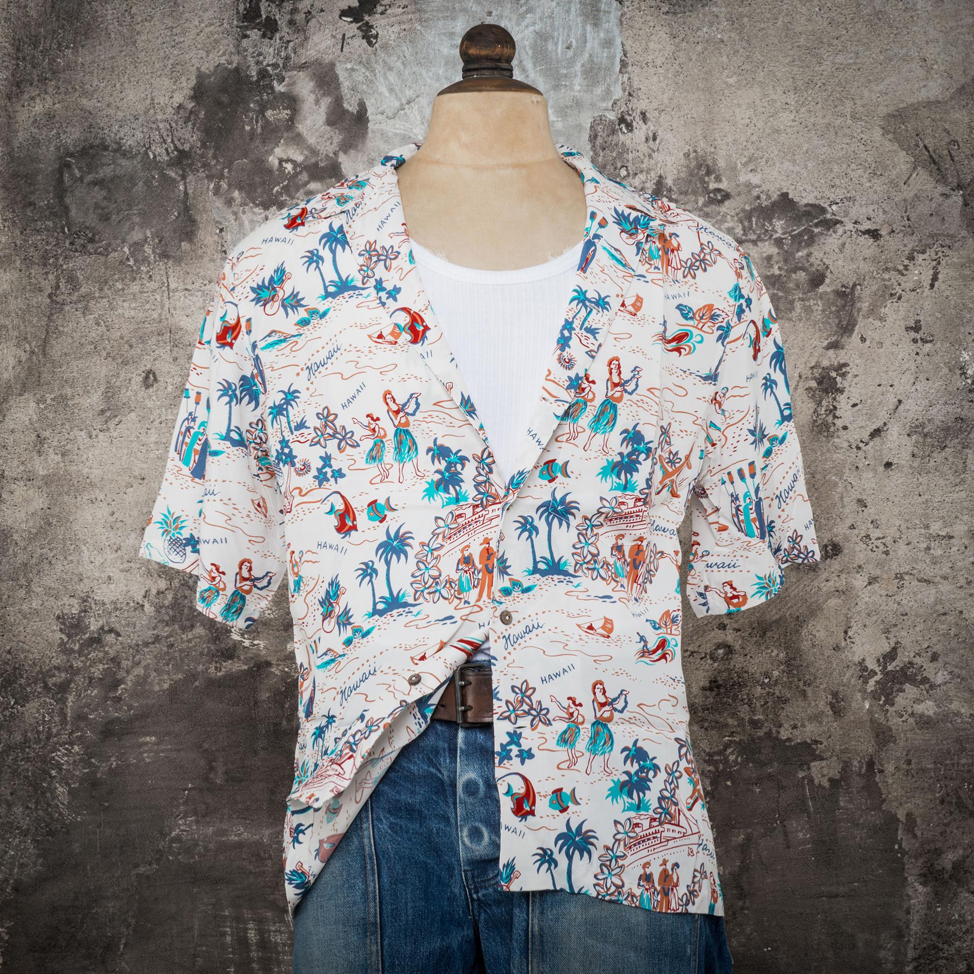 LA CHEMISE HAWAIENNE "HULA GIRL HAWAII"