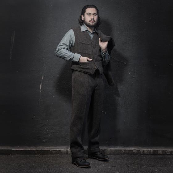 LE PANTALON MILORD - CHINÉ CHOCOLAT