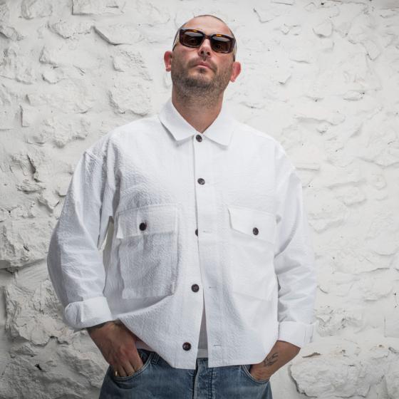 LA CHEMISE CARGO "SEERSUCKER“ WHITE