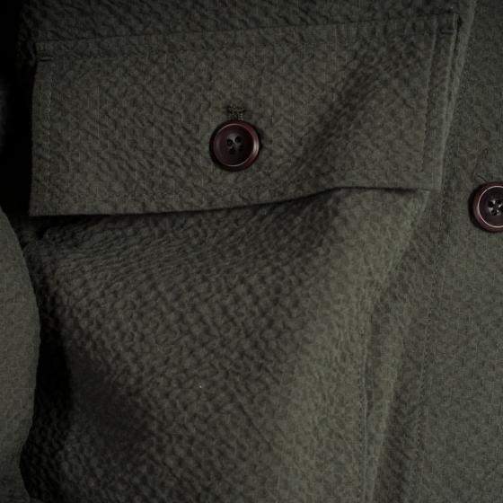 LA CHEMISE CARGO "SEERSUCKER“ KAKI