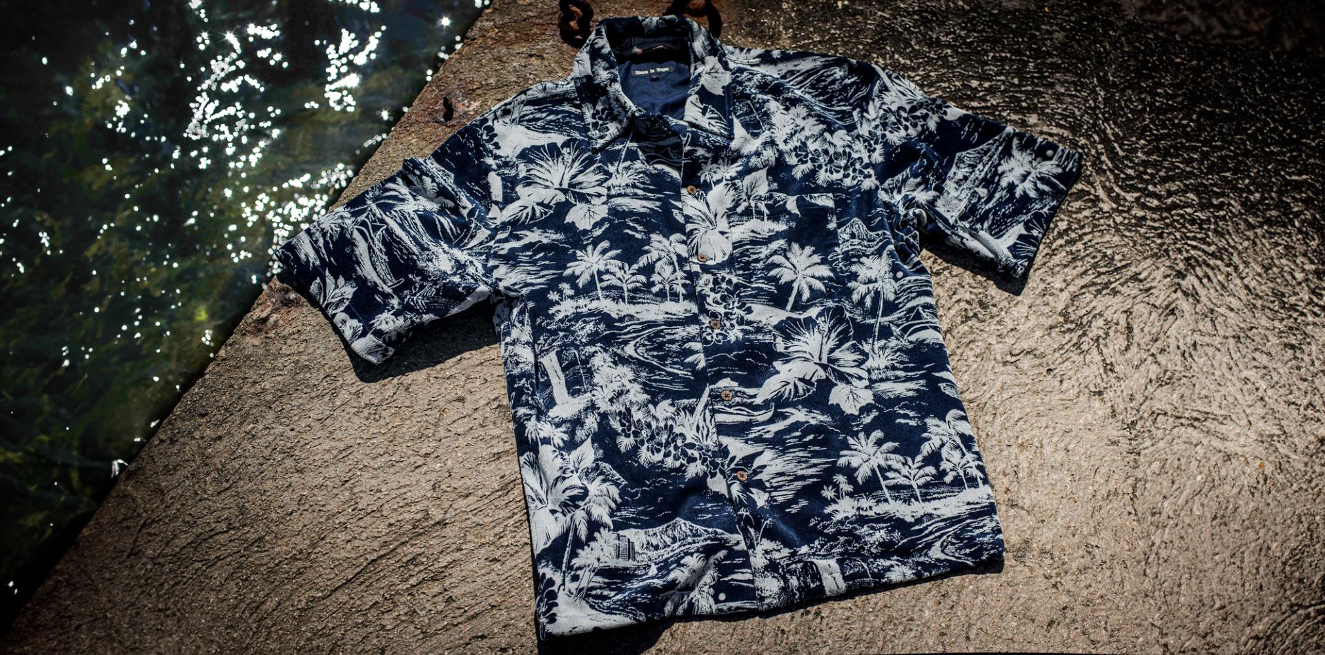 INDIGO SPONGE SHIRT "BEACH"
