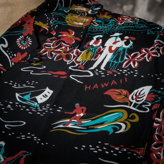 LA CHEMISE HAWAIENNE "HULA GIRL HAWAII"
