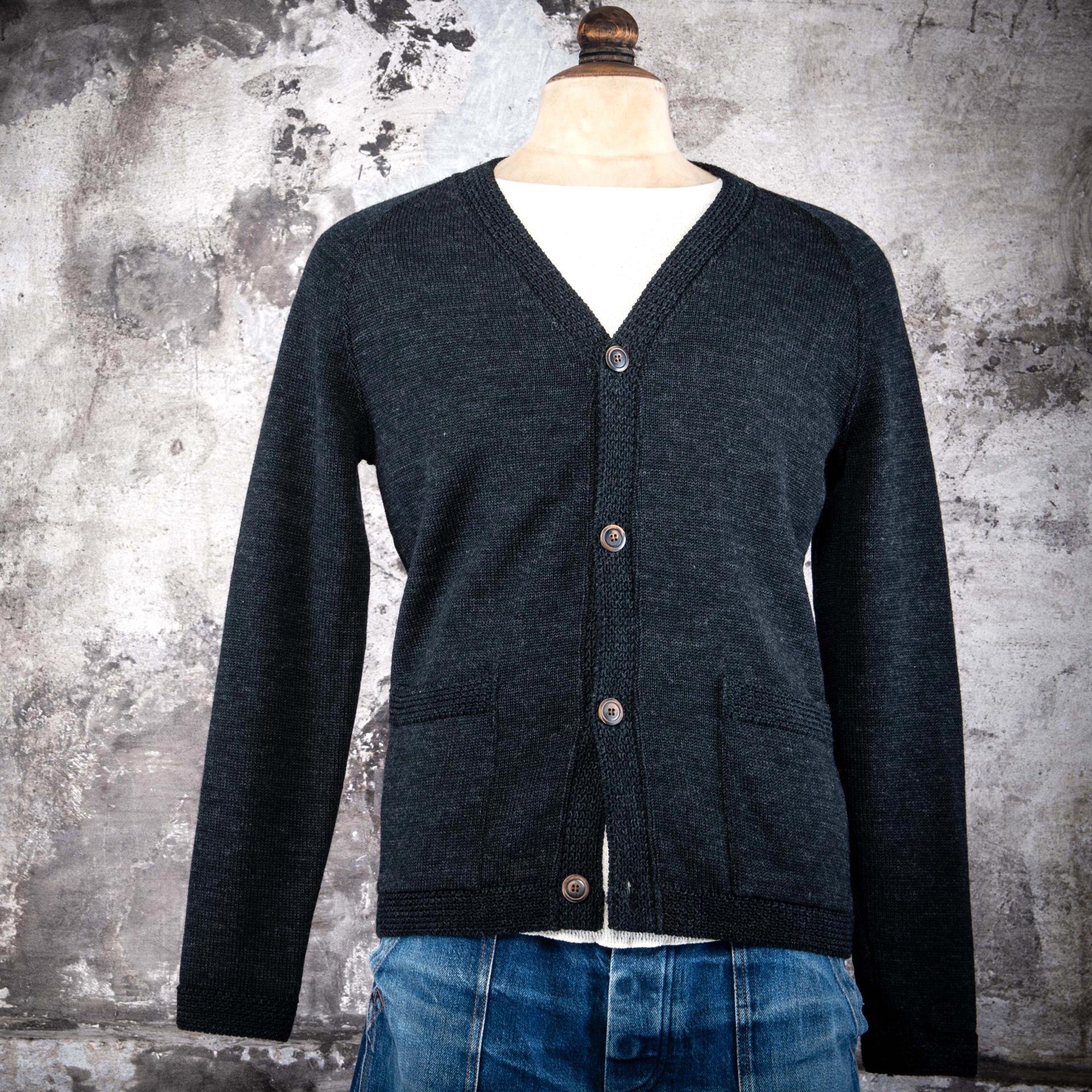 LE CARDIGAN "P'TIT LOUIS" ANTHRACITE