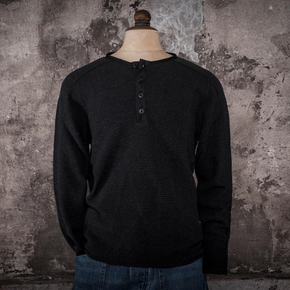 LE THERMAL HENLEY "ALBERT" - CHARCOAL