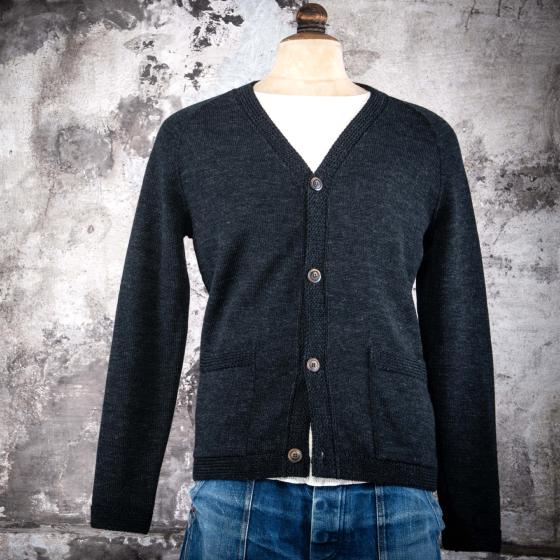 LE CARDIGAN "P'TIT LOUIS" ANTHRACITE