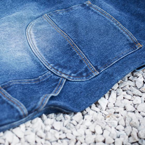 OVERALL FLEURS DE BAGNE - DENIM HEAVY USED 15 OZ