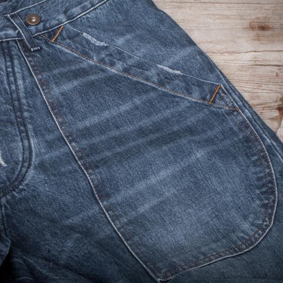LE DENIM CARGO SELVEDGE "HEAVY USED"