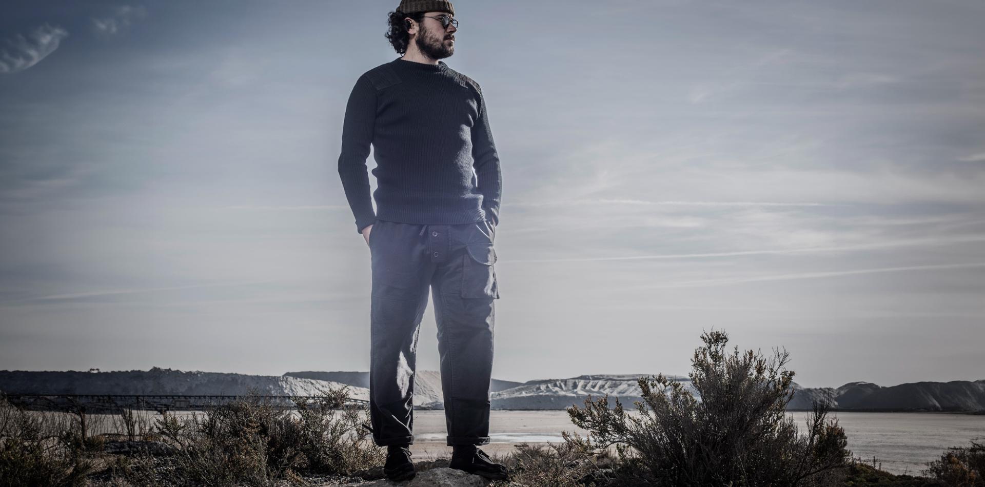 LE PANTALON SUBMARINER - STONED BLUE MOLESKINE