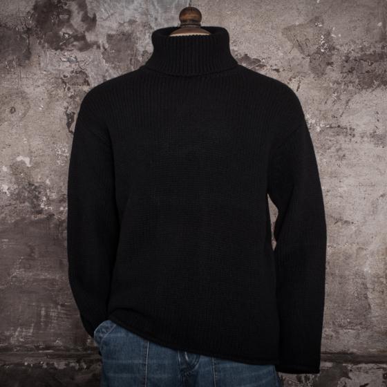 LE PULL "MATAF" COL ROULE� BLACK