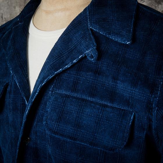 LA SURCHEMISE "50's" INDIGO PRINCE DE GALLES