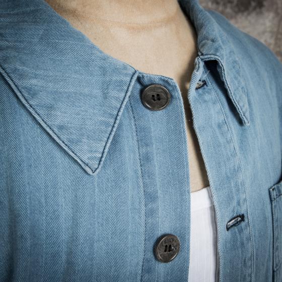 LA VESTE "LE NERVI" - HBT INDIGO STONED