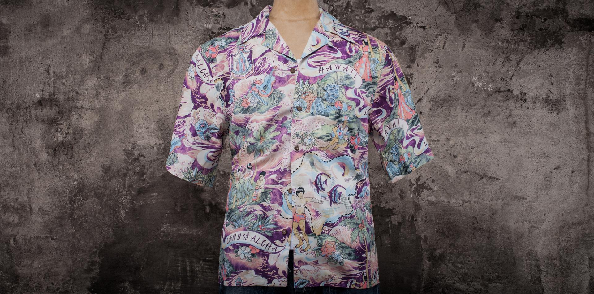 LA CHEMISE HAWAIENNE "SURFERS COCO" - VIOLET