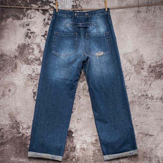 LE DENIM CARGO SELVEDGE "HEAVY USED"