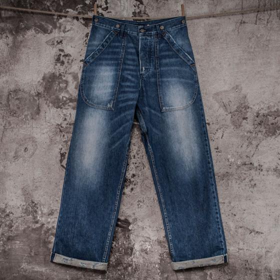 LE DENIM CARGO SELVEDGE "HEAVY USED"