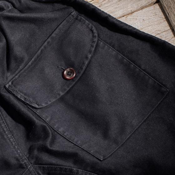 LE PANTALON SUBMARINER - STONED BLACK MOLESKINE