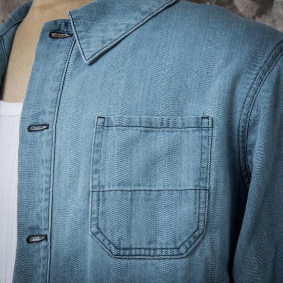 LA VESTE "LE NERVI" - HBT INDIGO STONED