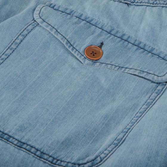 LE SHORT "LE NERVI" INDIGO STONED