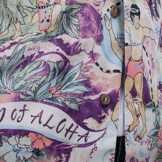 LA CHEMISE HAWAIENNE "SURFERS COCO" - VIOLET