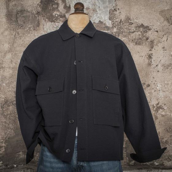 LA CHEMISE CARGO "SEERSUCKER� BLACK