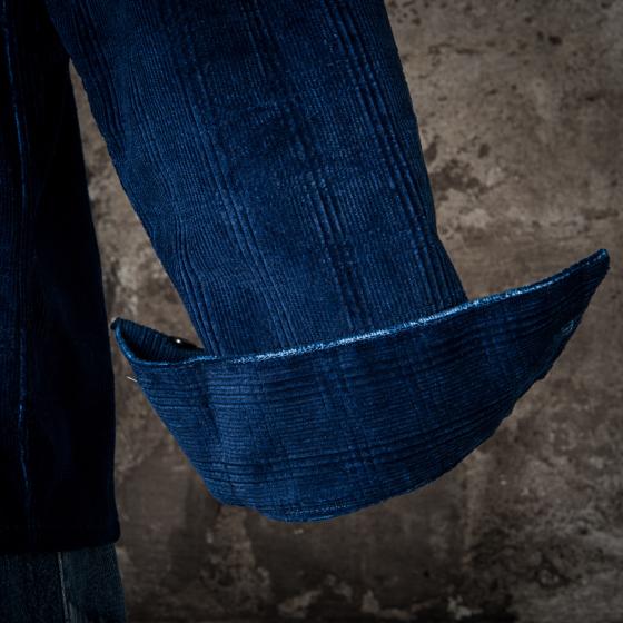 LA SURCHEMISE "50's" INDIGO PRINCE DE GALLES